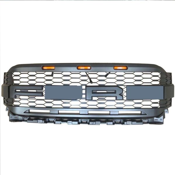 Grill For 2021 2022 2023 Ford f150 Raptor Grill Replacement W/LED Lights & Letters Matte Black - Image 6