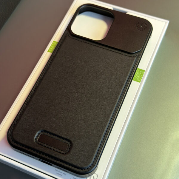 Leather frameless metal aromatherapy magnetic case Sakura sound suitable for Apple mobile phone case - Image 6