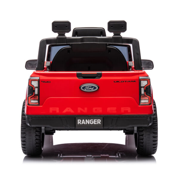 12V children's car remote control, authorized Ford Ranger, 2WD suitable for children aged 3-6. Red - Image 3