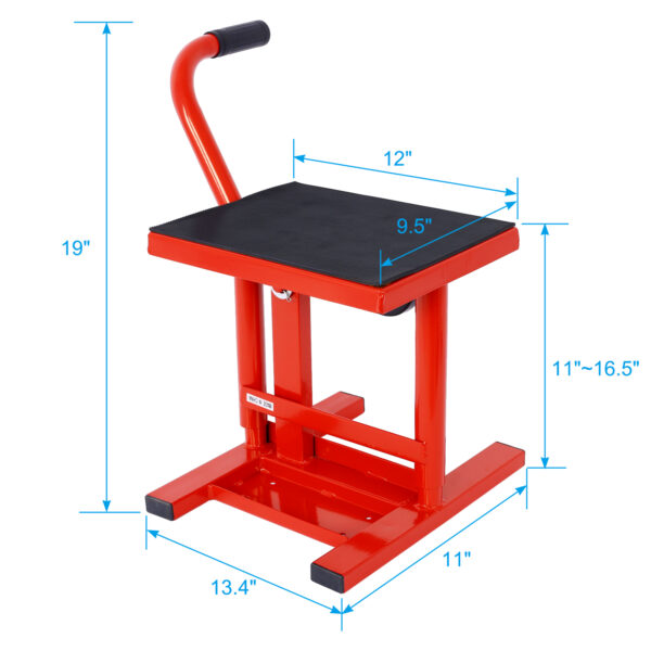 Motorcycle Dirt Bike Stands and Lifts Jack Stand Steel Lift 11"-16.5" Adjustable Height 330 LBS Load Capacity Heavy Duty Steel R - Image 11