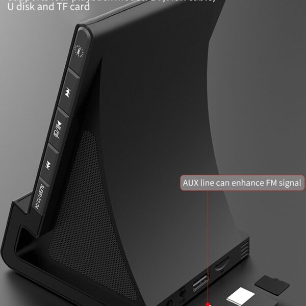Three in one wireless charger Bluetooth speaker wireless charging alarm clock phone holder - Image 2