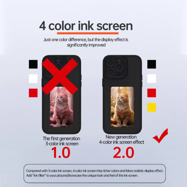 Screen casting phone case with ink screen DIY pattern suitable for iPhone protective case - Image 7