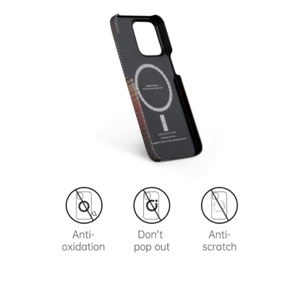 PITAKA is suitable for Apple 15promax magnetic sunset moonrise Kevlar floating aramid high-end magsafe carbon fiber mobile phone case - Image 6