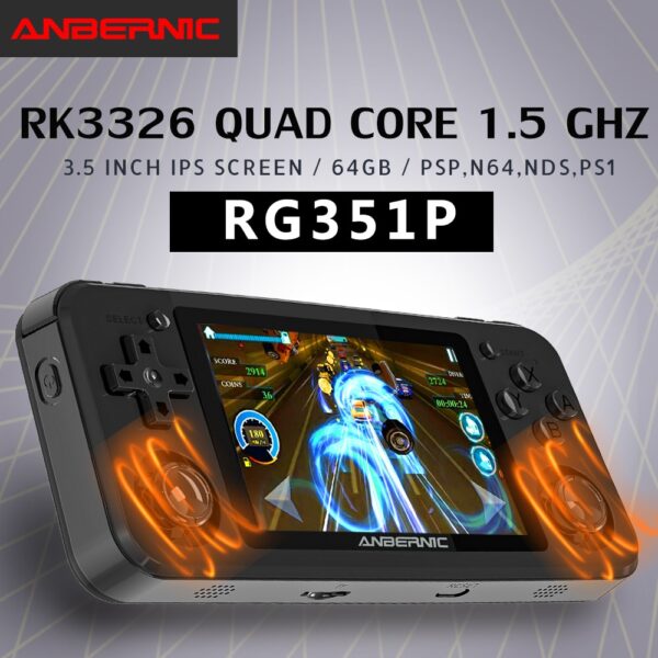 RG351P ANBERNIC  Retro Game PS1 RK3326 64G Open Source System 3.5 inch IPS Screen Portable Handheld Game Console RG351gift 2400 - Image 6