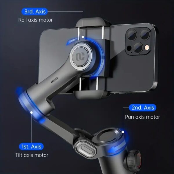 XE 3-Axis Handheld Gimbal Stabilizer Foldable Smartphone Cellphone Video Record Vlog PTZ Stabilizer For IPhone Xiaomi Sa - Image 2