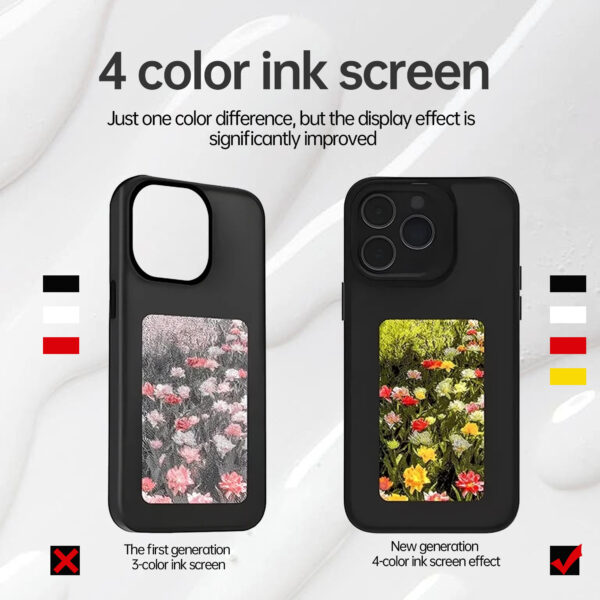 Screen casting phone case with ink screen DIY pattern suitable for iPhone protective case - Image 4