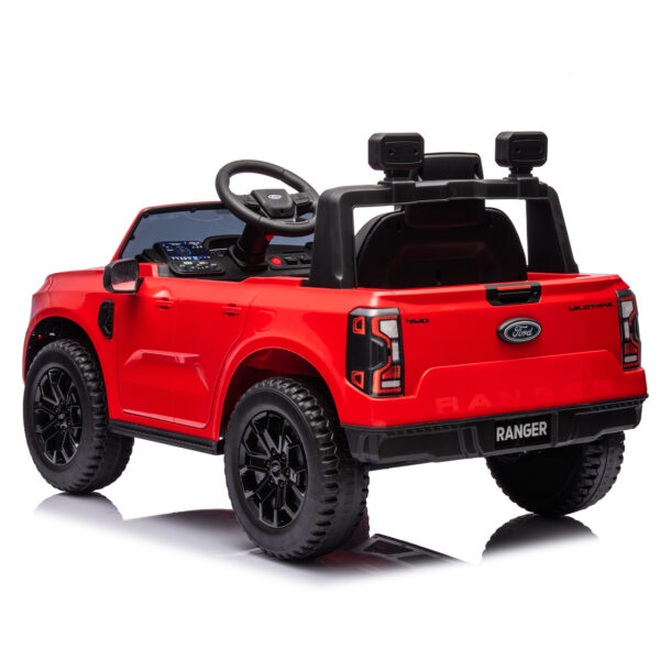 12V children's car remote control, authorized Ford Ranger, 2WD suitable for children aged 3-6. Red - Image 4
