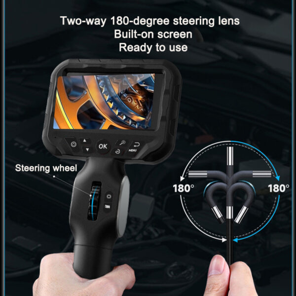 Industrial endoscope 360 degree rotation 6mm high-definition camera for sewer detection, non-destructive testing instrument for - Image 4