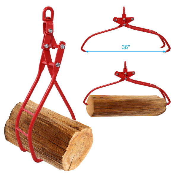 36in 3 Claw Log Grapple for Logging Tongs Eagle Claws Design Log Lifting Tongs Log Grabs Timber Lifting Tongs for Truck, ATV, - Image 12