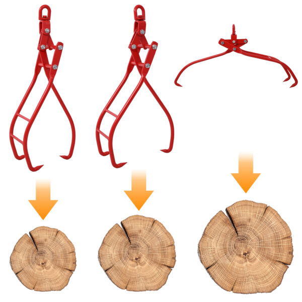 36in 3 Claw Log Grapple for Logging Tongs Eagle Claws Design Log Lifting Tongs Log Grabs Timber Lifting Tongs for Truck, ATV, - Image 3
