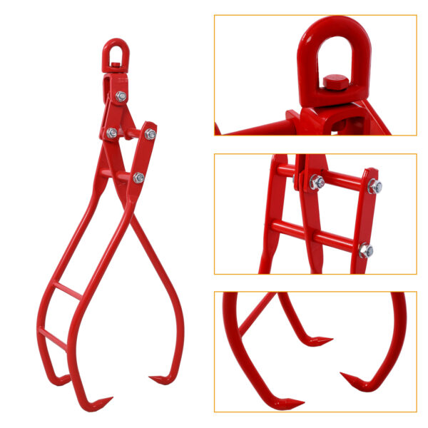 36in 3 Claw Log Grapple for Logging Tongs Eagle Claws Design Log Lifting Tongs Log Grabs Timber Lifting Tongs for Truck, ATV, - Image 11