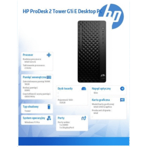 hp inc. Komputer ProDesk 2 Tower G1i E i5-14400 512GB/16GB/W11P B6ZD1ET (B6ZD1ET#AKD)
